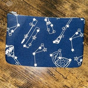 Ipsy Cosmetic Case * 7" x 5" * Blue Stars and Cosmic Makeup Pattern